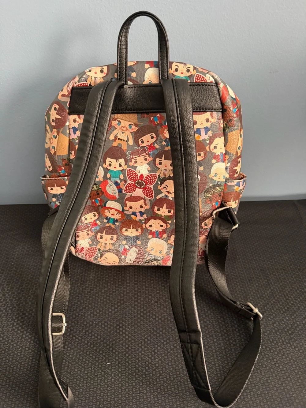 Popular STRANGER THINGS Cartoon Character Mini Backpack - Multicolor